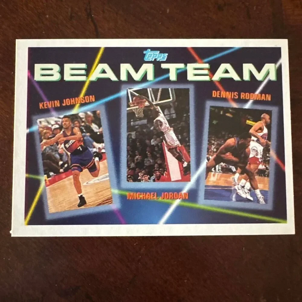 1993 Topps Beam Team with Michael Jordan Dennis Rodman Kevin Johnson